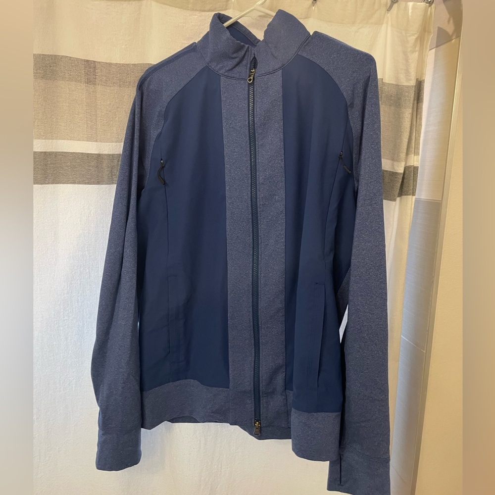Lululemon Zip up. Mens Large Blue with zippered pockets